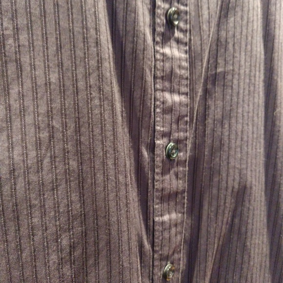 Men's XXL grey on grey pinstripe slim fit shirt - Picture 4 of 6